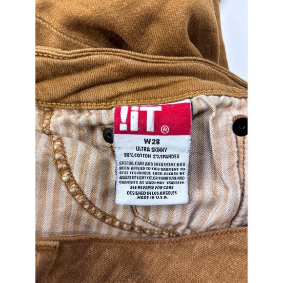 !IT Womens Ultra Skinny Jeans W28 Brown Cotton & Spandex Made In USA - Picture 10 of 11